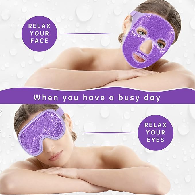 Cooling ice face eye mask