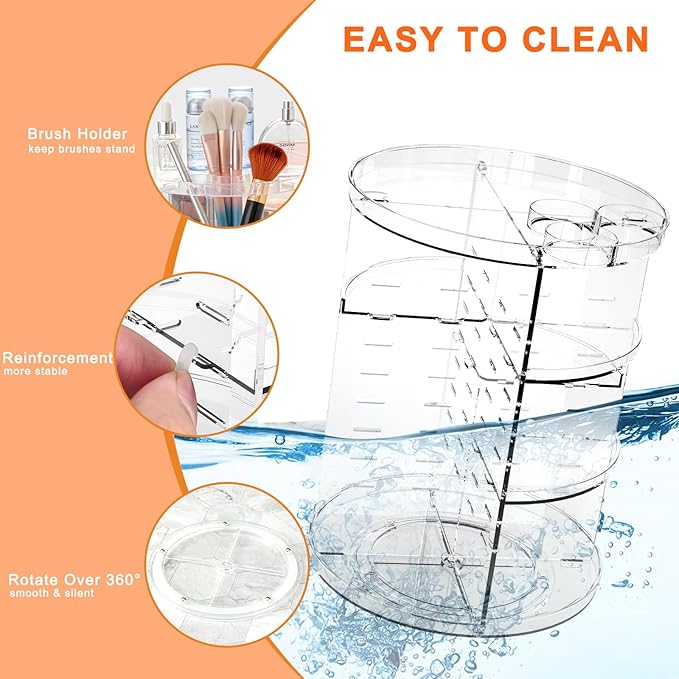 Rotating makeup organizer, diy 8