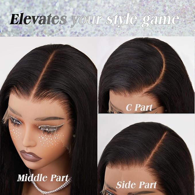 13x6 Full Frontal SKINLIKE HD Lace Wig, 200% Density Body Wave Wig 0.10mm Ultra-thin Invisible Lace Pre-Plucked Bleached Knots HD Lace Front Human Hair Wigs For Women 20 Inch