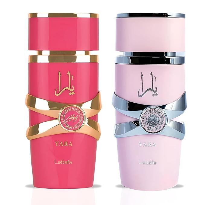 Lattafa Yara 5th Anniversary Edition – Floral, Fruity, Gourmand, Vanilla – 2-Piece Eau de Parfum Gift Set for Women (Yara & Yara Candy, 2 x 3.4 Ounce Sprays)