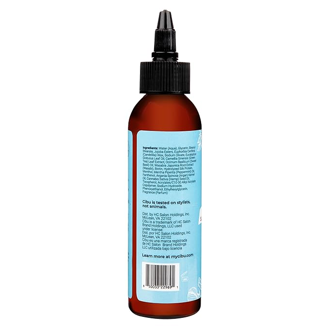 Cibu 3-in-1 Scalp Treatment - Soothing Peppermint Herbal Rinse - Advanced Care Hair and Exfoliating Scalp Treatment - 3.8oz