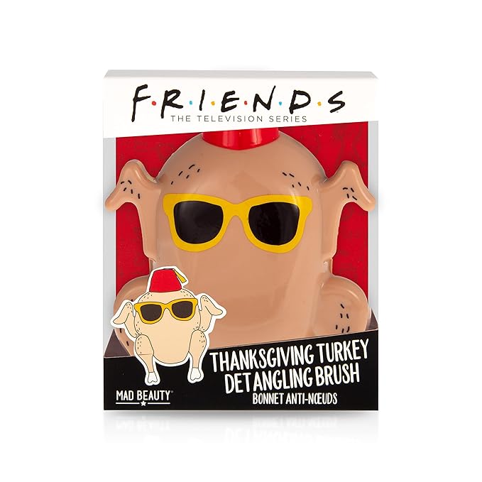 MAD Beauty Friends TV Show Turkey Detangling Hair Brush – Thanksgiving Episode Nostalgia 90s, Fun Gift for Women, Adults & Kids | Monica Chandler | Cruelty-Free