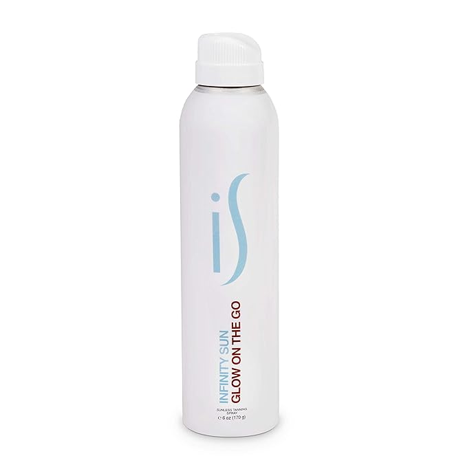 Glow on the Go | Quick drying, non-sticky Self Tanner Bronze Spray, Sunless Tanning and Antiaging Skin Care Spray for all Skin Tones | Natural Ingredients Streak Free | 6 fl oz