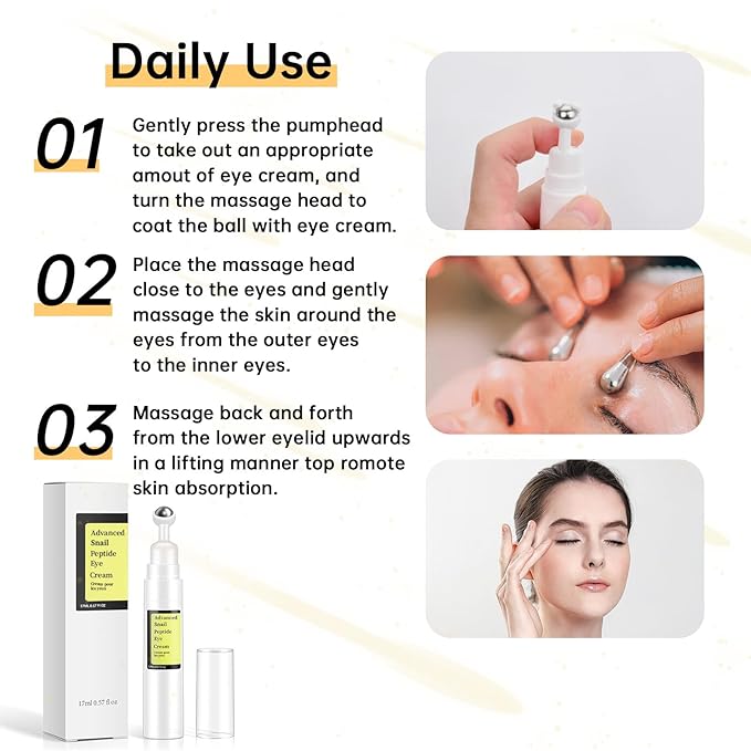 Snail peptide eye cream for