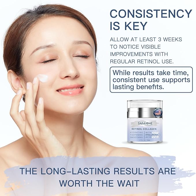 Instant Face Lift Cream with Retinol,Collagen & Hyaluronic Acid, Anti-Aging Moisturizer for Face, Neck & Décolleté,Firming Neck Cream for Women & Men, 1.7 Fl Oz