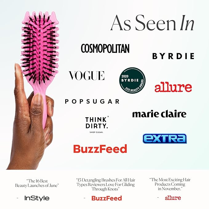 Bounce Curl Define EdgeLift Brush, 5-in-1 Tool for Effortlessly Defined Curls, Waves & Coils, Reduces Frizz - Teal