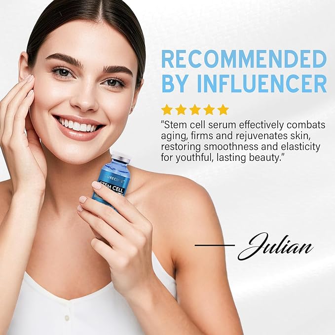 Stem Cell Serum for Face, 2 Count Microneedling Serum, Stem Cell Solution Ampoule to Use with and without Micro Needling, Anti Aging & Smooth Wrinkles