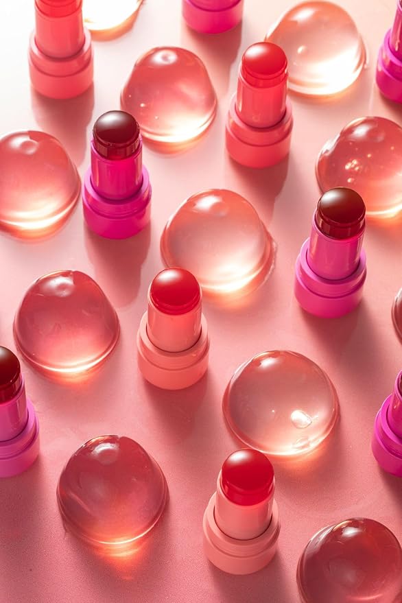 Milk Cooling Water Jelly Tint Blush,Milk Jelly Tint Sheer Lip & Cheek Stain Jelly Blush Stick. (Coral)