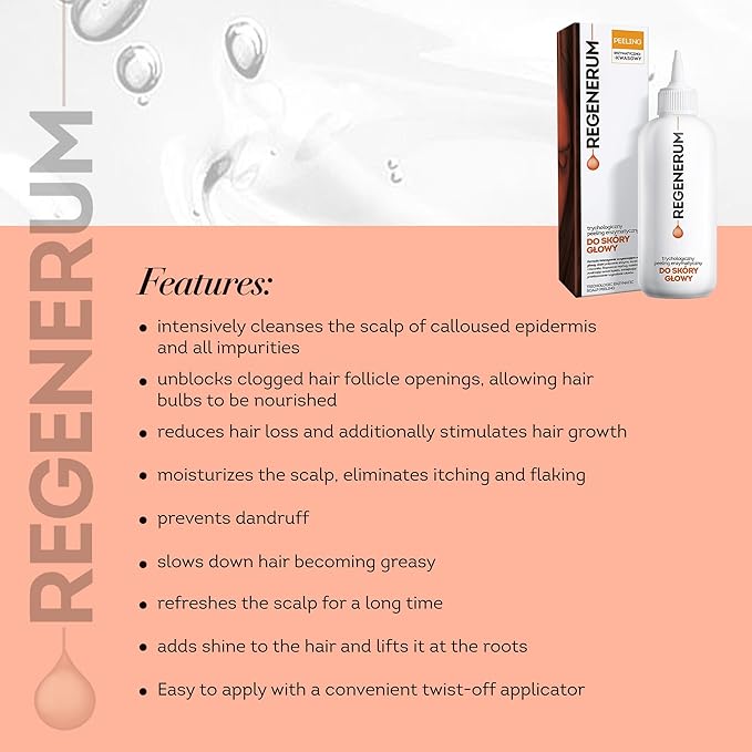 Trichology Line Enzymatic Scalp Peeling - Intensive Cleansing Formula with Bromelain, Acids, and Urea, Prevents hair Loss - 110ml