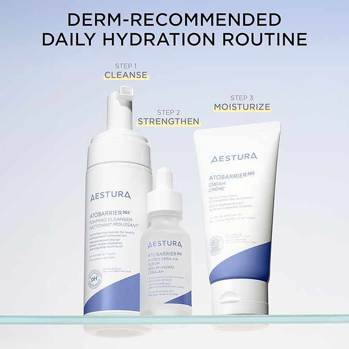 AESTURA ATOBARRIER365 Cream with Ceramides, Korean Moisturizer for Skin Barrier Repair | Long-lasting Hydration, Ceramide Capsules, Dry & Sensitive Skin, Non-comedogenic, 80 mL / 2.70 fl.oz.