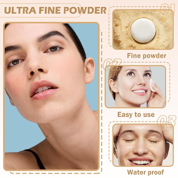 Translucent Powder Setting Powder White Loose Setting Powder Skin Tones