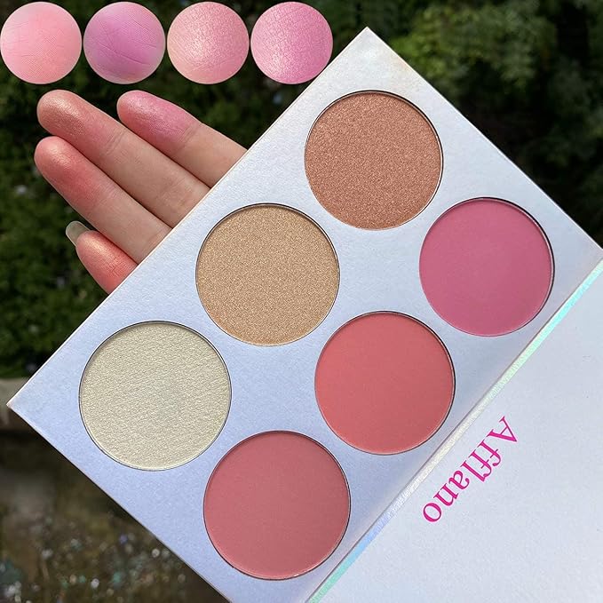 Blusher & Illuminator Highlighter & Bronzer Powder Contour Cruelty Free