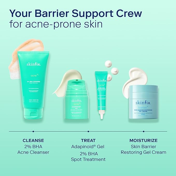 Skinfix Acne+ BHA Cleanser: Multi-Level Pore Resurfacing, Deep Pore & Acne-Fighting Cleanser Helps Reduce Blemish Size, Redness & Excess Oil, 5 Fl Oz
