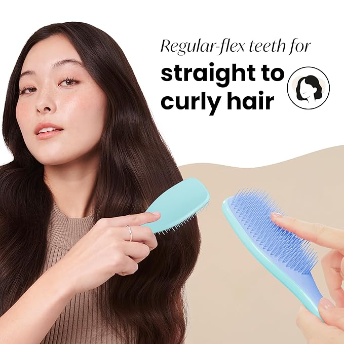 Tangle Teezer Ultimate Detangler Brush for Wet & Dry Hair, Eliminates Knots & Reduces Breakage for All Hair Types, Denim Blues