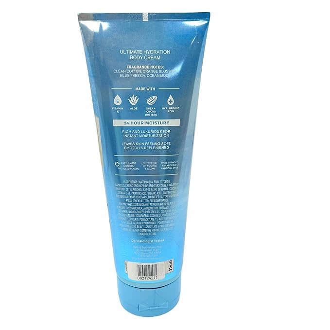 Bath & Body Works Sea Island Shore - 2 pc bundle - Fragrance Mist 8 oz and Ultimate Hydration Body Cream 8oz