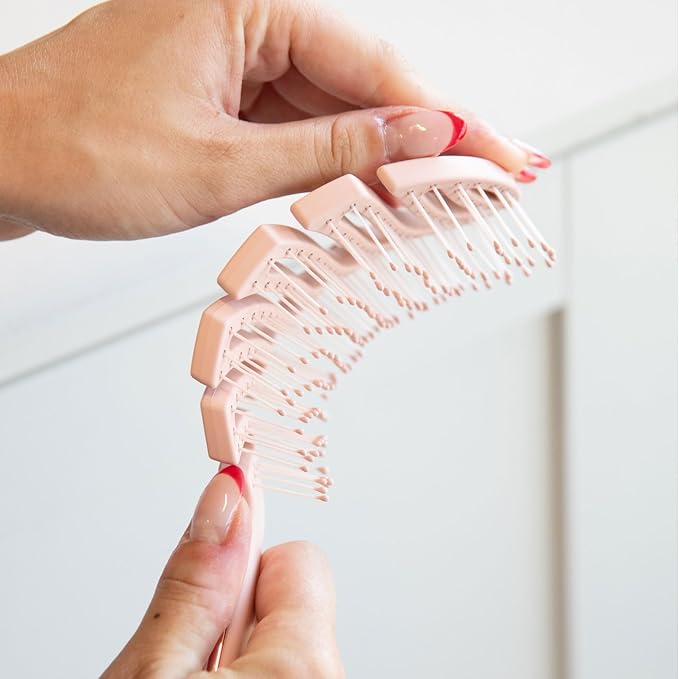 FRAMAR Vented Pink Hair Brush For Women – Flex Brush, Wet Hair Brush Detangler, Wet Hairbrush For Women, Detangle Brush, Brushes For Hair, Hairbrushes – Vented Design For Faster Drying Time