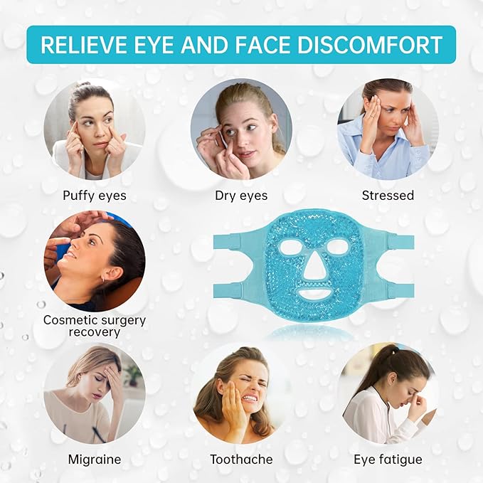 Cold face eye mask ice