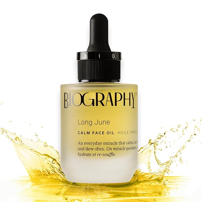 Biography Long June Quieting Face Oil, 30ml - Natural Smoothing & Clarifying Dry Oil. Clarifying, Moisturizing & Hydrating Beauty Facial Oil for Women w/Camellia, Vitamin E & Marula