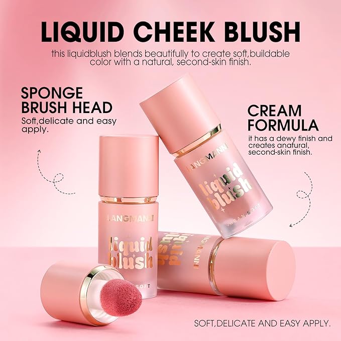 Jolilab Liquid Blush - High Pigment, Long - Lasting, Buildable Color for a Natural Glow(01#)