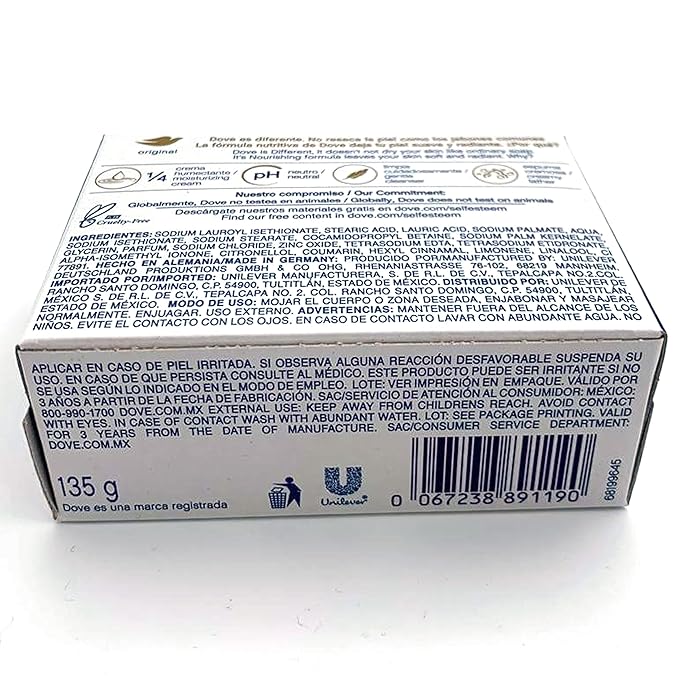 White Moisturizing Cream Beauty Bar Dove 3.75 oz Soap(3 pack)