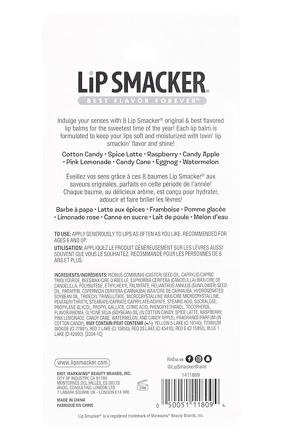 Lip Smacker Holiday Original & Best - 8 Lip
