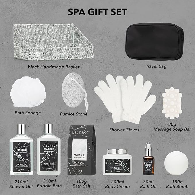 Fathers Day Gifts for Men Dad - 10-Piece Ultimate Bath & Body Gift Set for Women, Spa Gift Basket, Spa Collection with Bath Bomb | Mother's Day, Christmas, Birthday Gifts, All Occasion Holiday Present