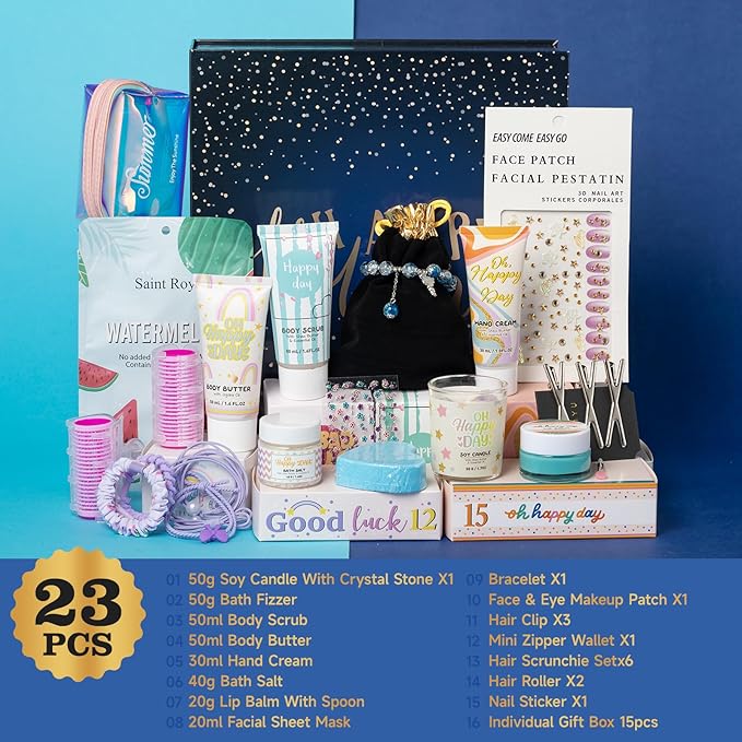Birthday Gifts for Women, Holiday Gift Beauty Advent Calendar Gifts for Women, 15 Days Spa Gift Set, Bath & Body Teens Girls Fun Surprise Box, Self Care Box Skin Care Set 15 Blind Boxed Gift