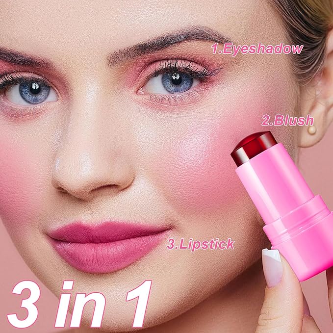 2PCS Cooling Water Jelly Lip Tint/Blush, Jelly Blush Cooling