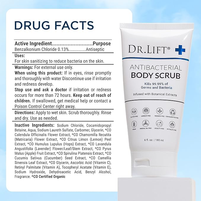 Antibacterial Body Scrub, 6 oz