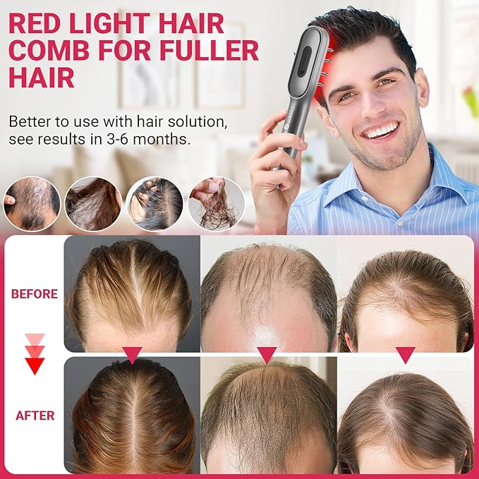 Hair Growth Comb - RRZIOM Red Light Comb for Women and Men