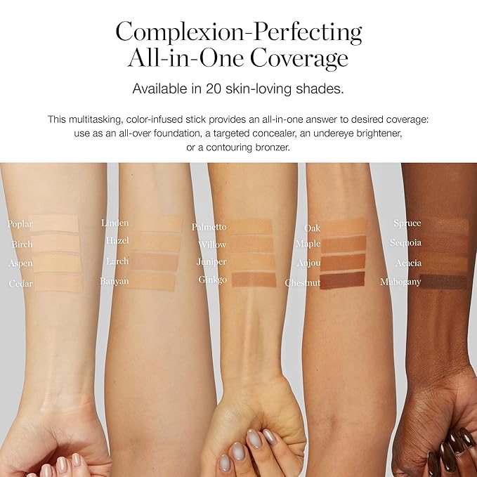 Ogee Sculpted Complexion Foundation Stick (Larch 2.25C - Light Medium, Beige Undertones) Full Coverage Foundation Makeup - Instantly Balance & Even Complexion - 70% Organic Ingredients