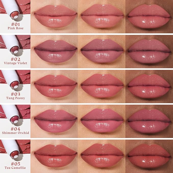 Tinted Lip Balm Plumper, Glossy, Pump Lips, Lightweight, Moisturize & Tint with Jojoba Seed Oil, Vegan Lip Balm Lip Care Present, Garden