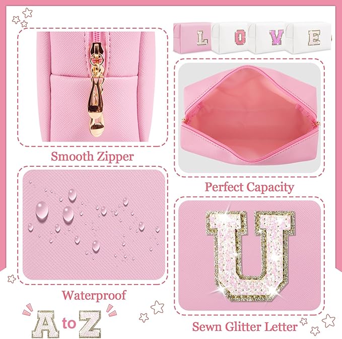 Personalized initial letter patch makeup