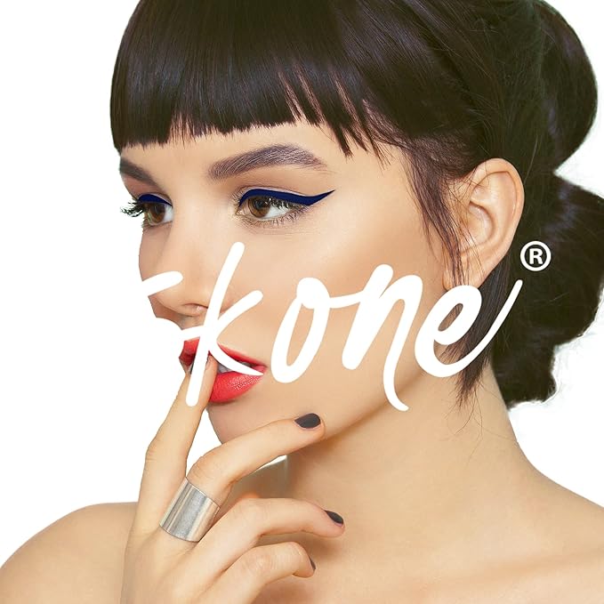 Skone Cosmetics Insanely Intense Tattooed Eyeliner Pen - Waterproof Liquid Eyeliner, Long Lasting, Sweat Proof, Smudge Proof Felt Tip Liquid Eyeliner - Pigmented Eye Liner Makeup - Navy (0.07oz)
