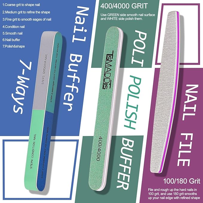 Tsmaddts nail buffers and files,