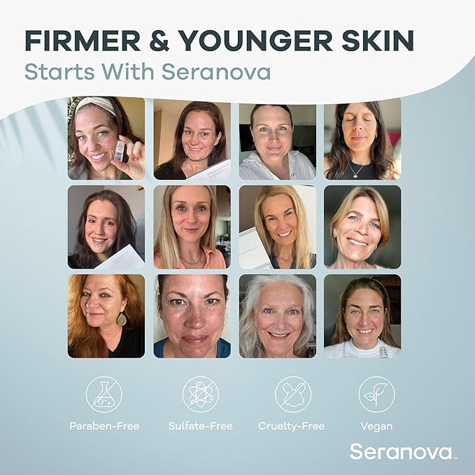 Seranova - Micro Infusion for Skin Care – with Collagen Peptides & Hyaluronic Acid, Face Serum and Stamp 0.05mm - 3 Month Supply