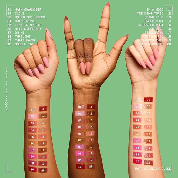 NYX PROFESSIONAL MAKEUP Fat Oil Slick Click, Lightweight, Buildable, Pigmented Vegan Lip Balm - Clout