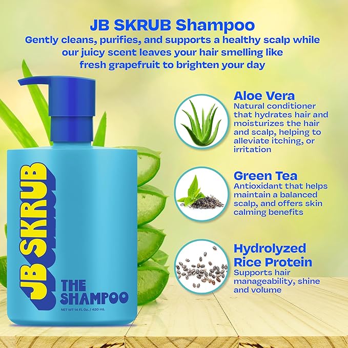 The Shampoo for Kids, Tweens & Teens – Aloe Vera & Green Tea Infused for Healthy Hair & Scalp – Sulfate-Free, Paraben-Free, Citrus, 14 Ounces