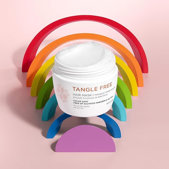 Luseta Tangle Free Hair Mask for Women and Men for Detangling with Keratin and Argan Oil, Color Safe Hair Mask for Curly and Wavy 16.9oz