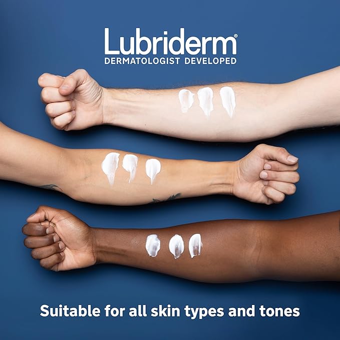 Lubriderm Advanced Therapy Fragrance-Free Moisturizing Lotion with Vitamins E and Pro-Vitamin B5, Intense Hydration for Extra Dry Skin, Non-Greasy Formula, Pack of Three, 3 x 24 fl. oz
