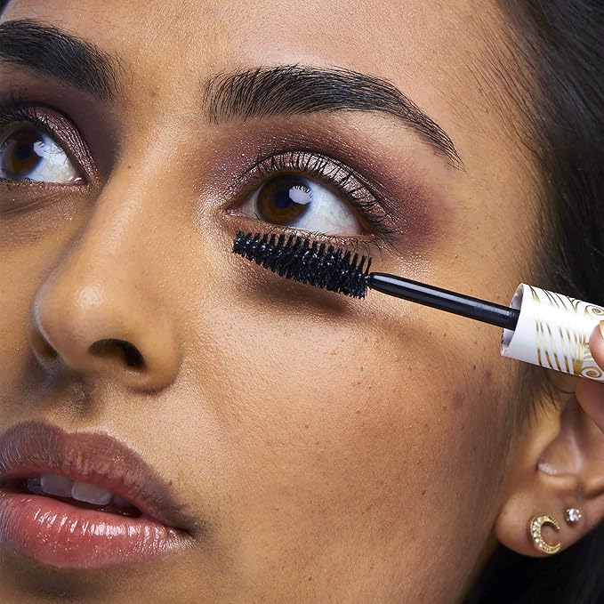 Pacifica Stellar Gaze Mascara – Stardust (Brown) Length & Strength, Natural Mineral Mascara with Coconut & Vitamin B, Long-Wearing, Vegan