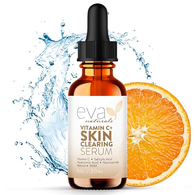 Vitamin C Serum for Face - Skin Clearing Serum with Salicylic Acid Retinol, Niacinamide and Hyaluronic Acid - Skin Brightening Acne Serum - Anti Aging Dark Spot Treatment(1 oz)