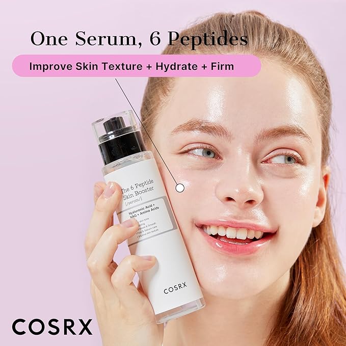 COSRX 6X Peptide Collagen Booster Toner Serum, Niacinamide & Hyaluronic Acid Facial Essence for All Skin Types, Korean Skin Care, Paraben Free, 150mL/5.07 Fl.Oz