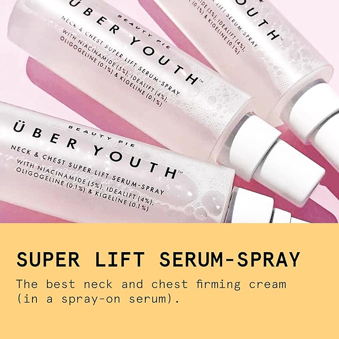 Beauty Pie Über Youth Neck & Chest Super Lift Serum-Spray For Anti-Aging, Smoothing, Softening & Hydrating