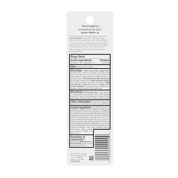 Neutrogena Revitalizing and Moisturizing Tinted Lip