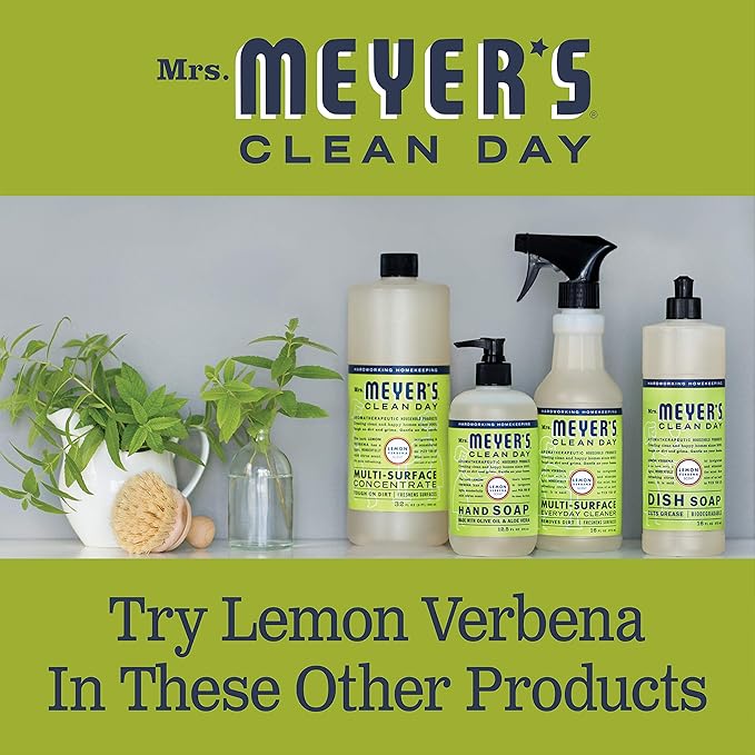 MRS. MEYER'S CLEAN DAY Hand Lotion, Long-Lasting, Non-Greasy Moisturizer, Cruelty Free Formula, Lemon Verbena Scent, 12 Oz