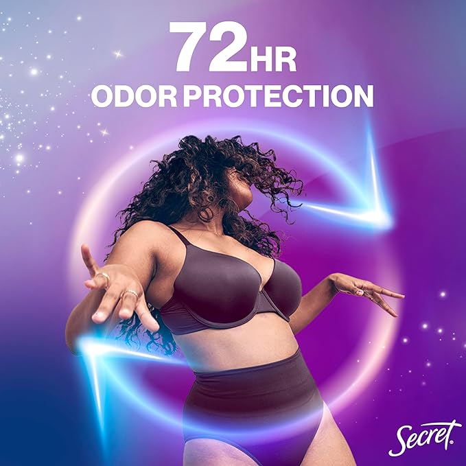 Secret Whole Body Deodorant Stick for Women, Lilac & Waterlily Scent, Aluminum Free Deodorant Stick, 72 HR Odor Protection, 2.4 oz