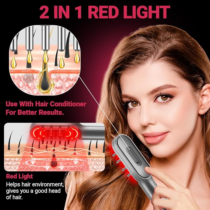 Hair Growth Comb - RRZIOM Red Light Comb for Women and Men