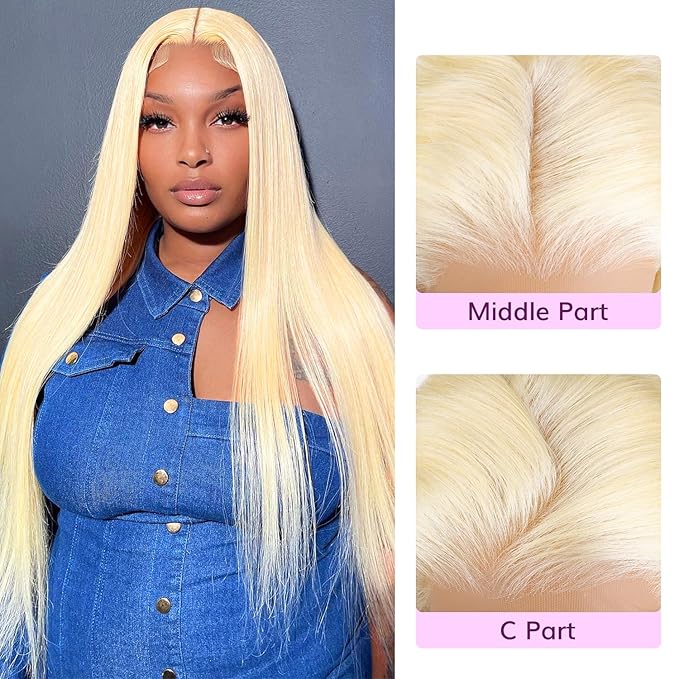 IDN BEAUTY SKINLIKE REAL HD 13X4 Lace Frontal Human Hair Scalp-Simulating 0.1mm Ultra Thin HD Frontal Pre Bleached Single Knots Pre Plucked Clean Natural Hairlin #613 Blonde ST 18 Inch