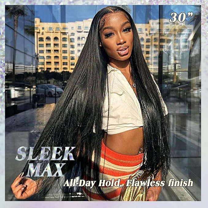 13x6 Full SKINLIKE 30 inch HD Lace Front Wigs Human Hair Pre Plucked 200% Density 12A Virgin Human Hair Straight Frontal Wigs HD Lace 0.1mm Ultra-thin Invisible Lace Wigs for Black Women